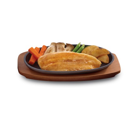 ปลาแพนกาเซียสดอร์รี่ย่างซีอิ๊ว(อาหารจานเดี่ยว)