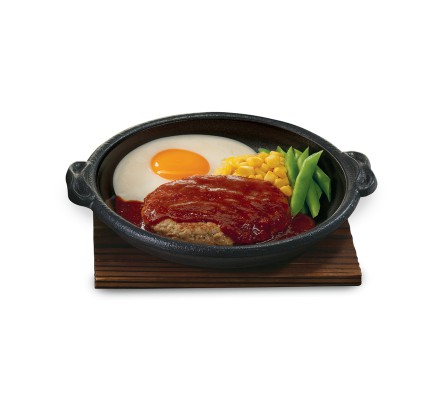 แฮมเบอร์เกอร์หมูกระทะร้อน (อาหารจานเดี่ยว)