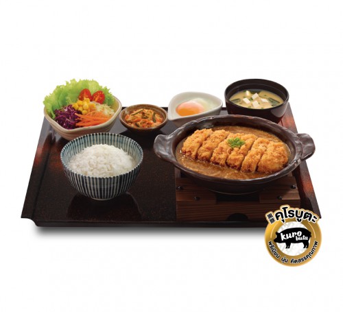 หมูคุโรบูตะชุบแป้งทอดราดซอสมิโสะ