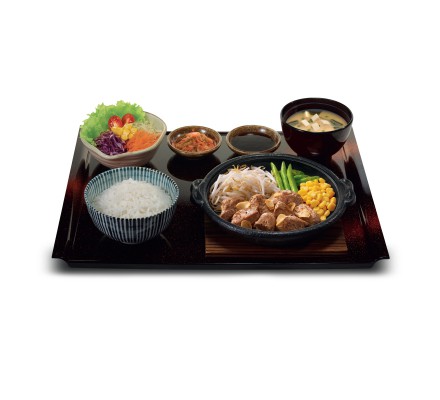 สเต็กหมูกระทะร้อน