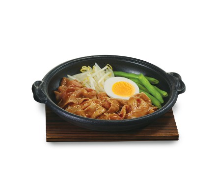 หมูย่างกระทะร้อน (อาหารจานเดี่ยว)