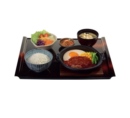 แฮมเบอร์เกอร์เนื้อกระทะร้อน